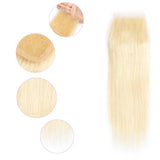 Straight  4*4  Lace Closure Virgin Human Hair Blonde