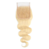 Body Wave 4*4  Lace Closure Virgin Human Hair Blonde