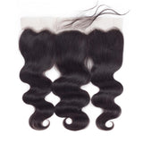 Body Wave 13*4  Lace Frontal Virgin Human Hair Natural Black