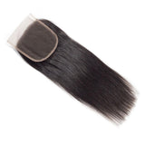 Straight  4*4  Lace Closure Virgin Human Hair Natural Black