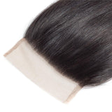 Straight  4*4  Lace Closure Virgin Human Hair Natural Black