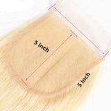 Straight  5*5 Lace Closure Virgin Human Hair Natural 613