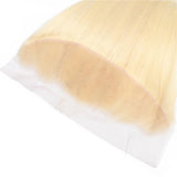 Straight  13*4  Lace Frontal Virgin Human Hair Blonde