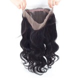 Body Wave 360  Lace Frontal Virgin Human Hair Natural Black