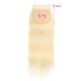 Straight  5*5 Lace Closure Virgin Human Hair Natural 613