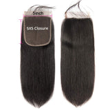 Straight  5*5 Lace Closure Virgin Human Hair Natural Black