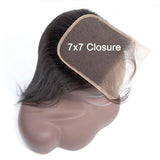 Body Wave 7*7  Lace Closure Virgin Human Hair Natural Black