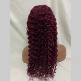 99J  13x4  Transparent Frontal Lace Wig Deep Wave Color Wig