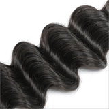 Bundle Deals Deep Wave Virgin Human Hair Natural Black