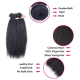 Bundle Deals Kinky Straight Virgin Human Hair Natural Black