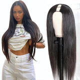 U Part Wig Straight 1B