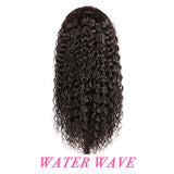 Water Wave Full Frontal 13*4 Transparent Lace Wig Naturlal Black