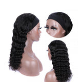 Loose Deep Wave Glueless Headband Wig Naturlal Black 180% Density