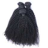 Bundle Deals With Frontal Kinky Curly Virgin Human Hair Natural Black