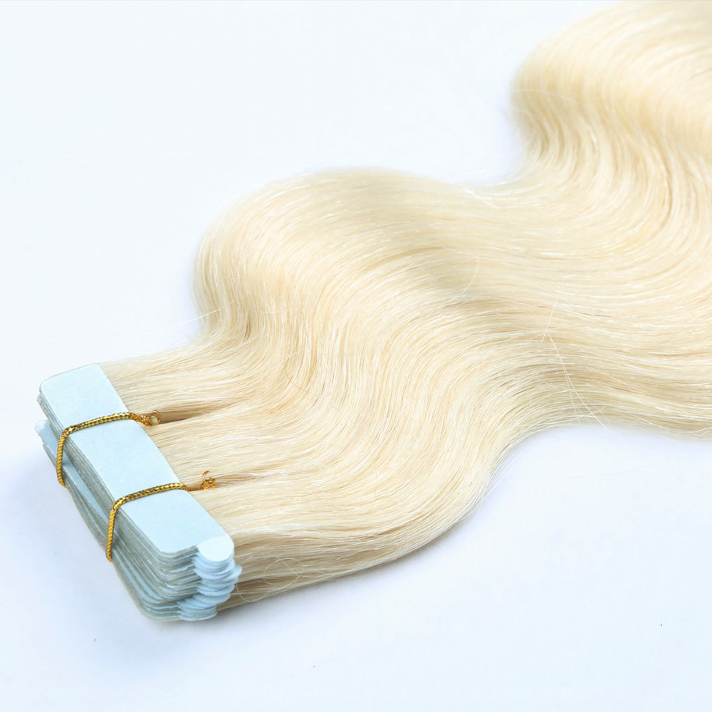 Body Wave Human Hair #613 Blonde Tape In  (40pcs/100grams)