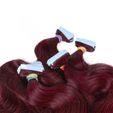 Body Wave Human Hair #99J Tape In (40pcs/100grams)